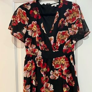 Madewell floral chiffon mini/knee length dress size 2